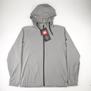686 Men's Medium UNIX Full Zip Shell Jacket - Light Gray